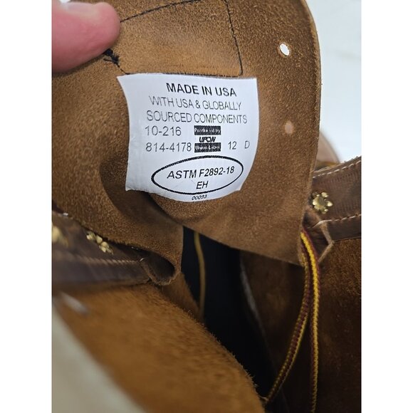 Thorogood Men's 8" Wedge Sole Soft Toe Work Boot (U.S.A.) 814-4178 Brown 12D - Picture 4 of 7